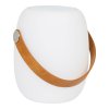Cardiff LED lampa - lampa s popruhom, bluetooth reproduktor, dobíjateľná, biela