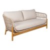 Terracina Lounge Sofa - pohovka do obývačky, akácia, béžová, vrátane vankúša