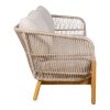 Terracina Lounge Sofa - pohovka do obývačky, akácia, béžová, vrátane vankúša