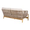 Terracina Lounge Sofa - pohovka do obývačky, akácia, béžová, vrátane vankúša