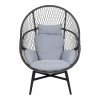 Rosario Lounge Chair - Lounge Chair, polyratan, čierna, vrátane vankúšov