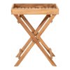 Stolík Ronda - stolík s podnosom, teak, prírodný 29x39x49,5 cm