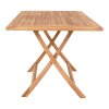 Jedálenský stôl Oviedo - jedálenský stôl, teak, prírodný 120x80x75 cm