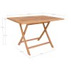 Jedálenský stôl Oviedo - jedálenský stôl, teak, prírodný 120x80x75 cm