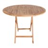 Jedálenský stôl Oviedo - jedálenský stôl, teak, prírodný ø100x75 cm