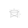 ZUIVER CUPID stolík: Čierna LARGE