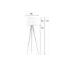 ZUIVER TRIPOD WOOD FLOOR: Biela