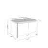 CONSTANCE STÔL 140 ATHENEA/ČIERNA