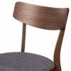 KEIRA WALNUT stolička: Sivá - tmavá