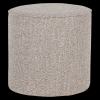 350409 N 01 VS Sara poef hoog 46x46cm geweven stof naturel melange