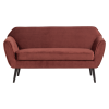 377863 R 01 VS Rocco bank 150cm velvet bordeauxrood F1