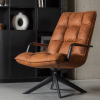 373361 C 373361 CO 01 SF FA Jouke draaifauteuil met armleuning cognac VIERKANT