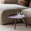 375731 O 01 SF ES Mesa bijzettafel 34x60cm hout bordeauxrood vierkant