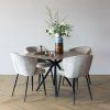377986 B 01 SF Luse eetkamerstoel velvet beige set van 2 vierkant