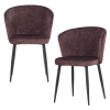 377986 P 01 VS Luse eetkamerstoel velvet paars set van 2 FA